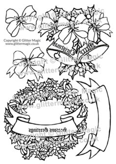 Christmas Bells & Wreath Acetate GMACE036 Glitter Magic