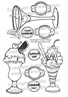 Sundaes & Cocktatail Acetate GMACE038 Glitter Magic