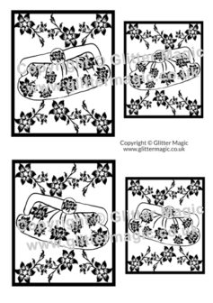Floral Clutchpurse Acetate GMACE049 Glitter Magic