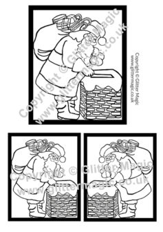 Father Christmas Acetate GMACE053 Glitter Magic