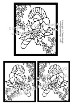 Christmas Candy Cane Acetate GMACE059 Glitter Magic