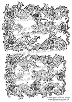 Butterflies & Flowers Acetate GMACE060 Glitter Magic