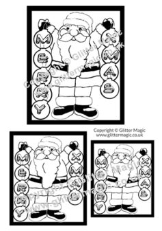 Father Christmas Acetate GMACE062 Glitter Magic