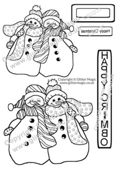 Mr & Mrs Snowman Acetate GMACE064 Glitter Magic