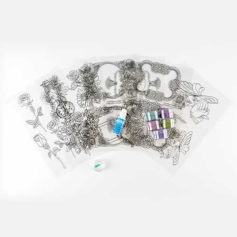 Glitter Magic Acetate Kit – Flowers & Frames – 6 x Acetate Sheets, 5 x Glitter Magic, Glue & Nib