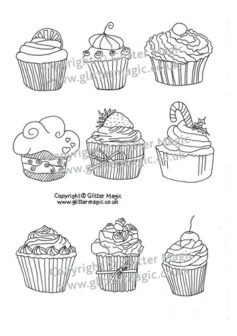 Small Cup Cakes Acetate GMACE077 Glitter Magic