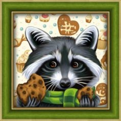 Diamond Painting Kits Racoon with Cookies AZ-1606