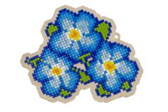 Diamond Painting 5D Plywood Kits Blue Pansies WW161